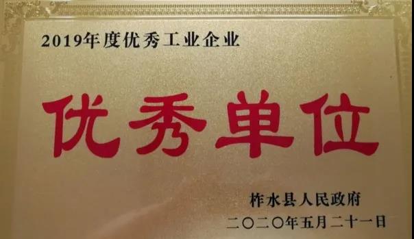 大西沟矿业公司喜获“柞水县2019年度优秀工业企业”荣誉
